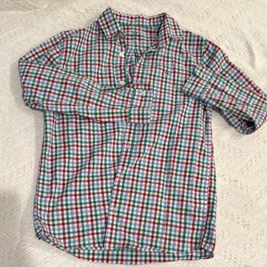 Plaid Button-Up Shirt Size M